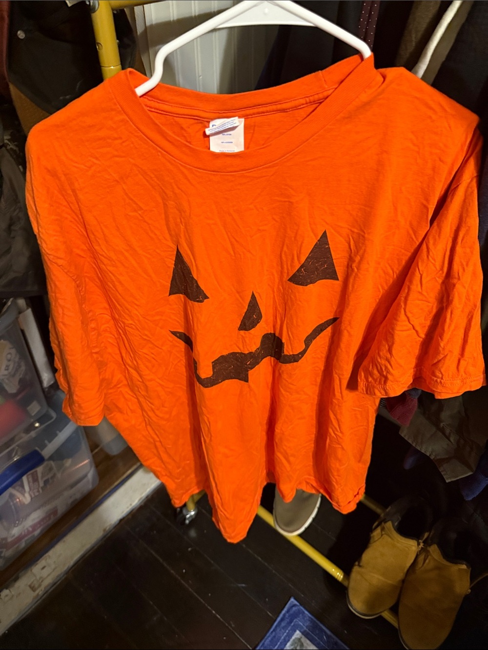 Port and Company Orange Short Sleeve Jack-O’-Lantern Tee